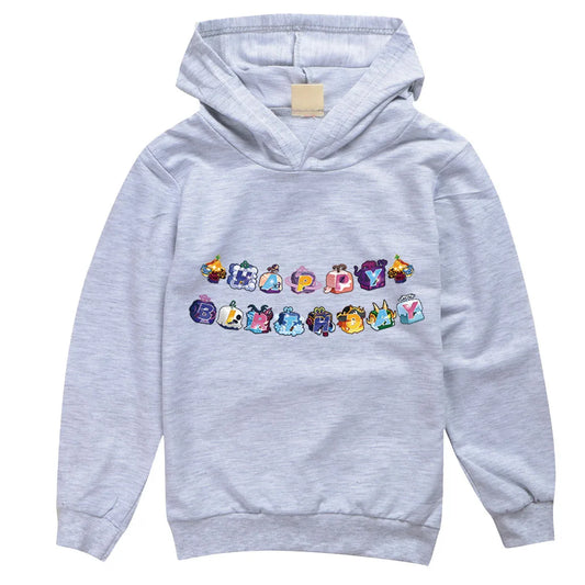 Blox Fruits Grey Hoddies