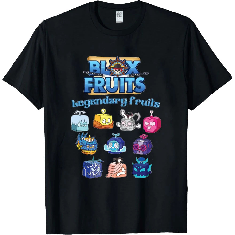 Blox Fruits Legendary Fruits Black T-Shirt