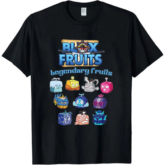 Blox Fruits Legendary Fruits Black T-Shirt