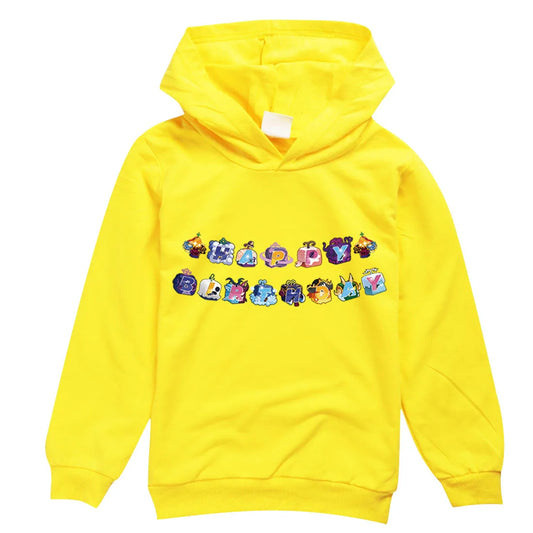 Blox Fruits Yellow Hoddies