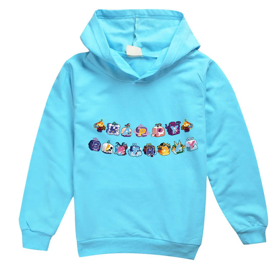 Blox Fruits Cyan Hoddies